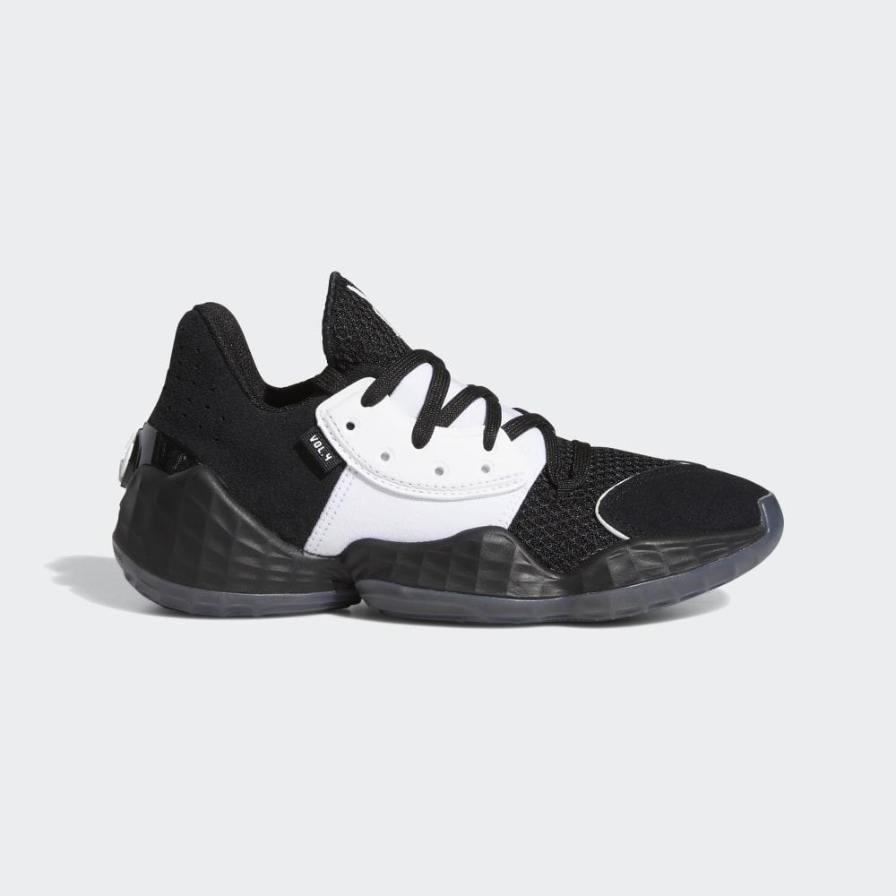 Adidas Boys' Harden Vol. 4 Basketball Shoes Black/White/Black Ireland FV5599